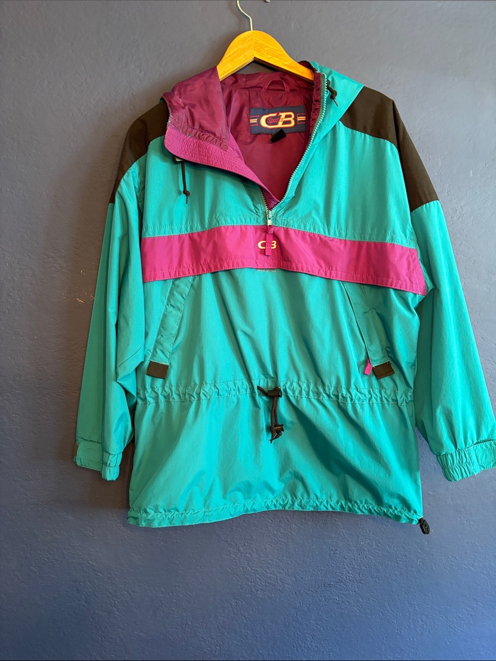 CB's Vintage 80s Ski Windbreaker/ Shell Size Large